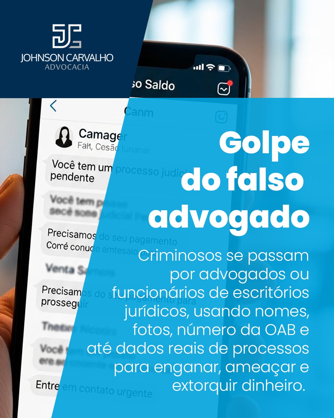Golpe do falso advogado